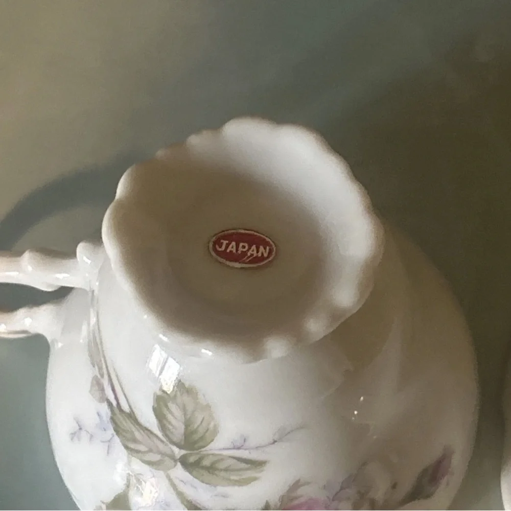 Vintage Royal sealy Porcelain Tea Cup & Saucer Set with Pink Rose Floral Pattern